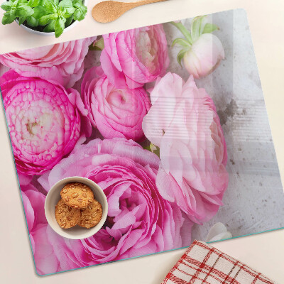 Tábua para cozinha Flores rosas em um buquê