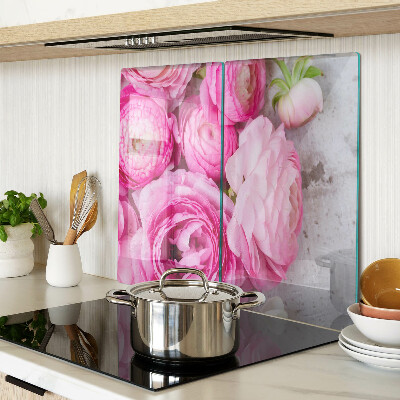 Tábua para cozinha Flores rosas em um buquê