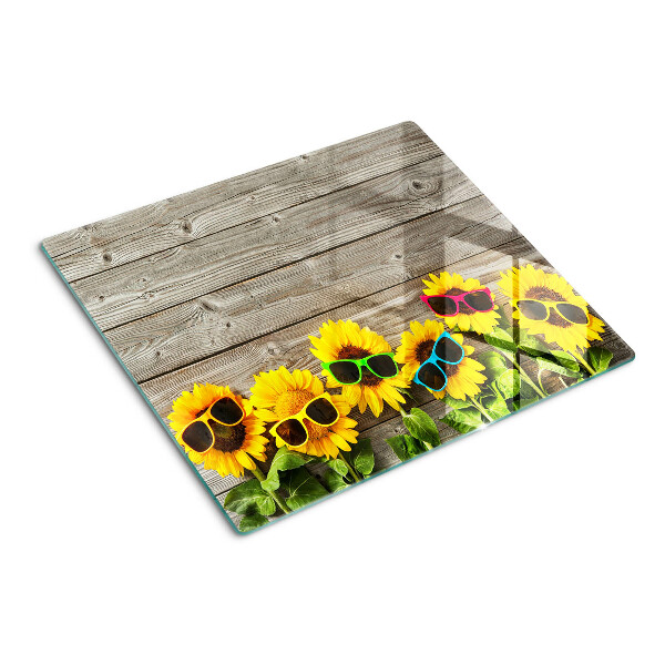 Tábua para cozinha Girassóis em óculos de sol