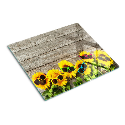 Tábua para cozinha Girassóis em óculos de sol