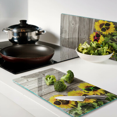 Tábua para cozinha Girassóis em óculos de sol