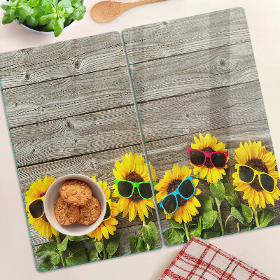 Tábua para cozinha Girassóis em óculos de sol