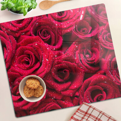 Tábua para corte Rosas em uma cor rosa intensa