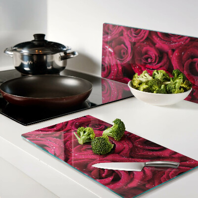 Tábua para corte Rosas em uma cor rosa intensa