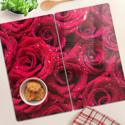 Tábua para corte Rosas em uma cor rosa intensa