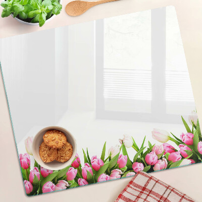 Tábua para corte Tulipas em tons pastel