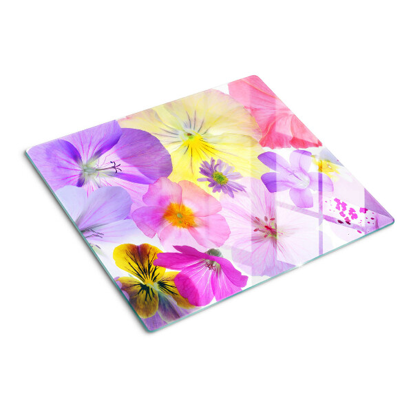 Tábua para corte Flores em tons pastéis