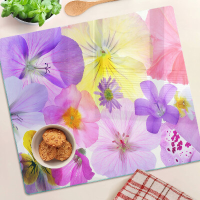 Tábua para corte Flores em tons pastéis