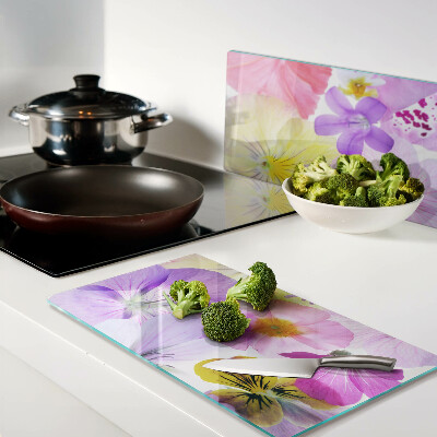 Tábua para corte Flores em tons pastéis