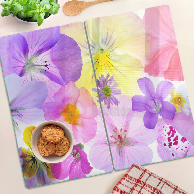 Tábua para corte Flores em tons pastéis