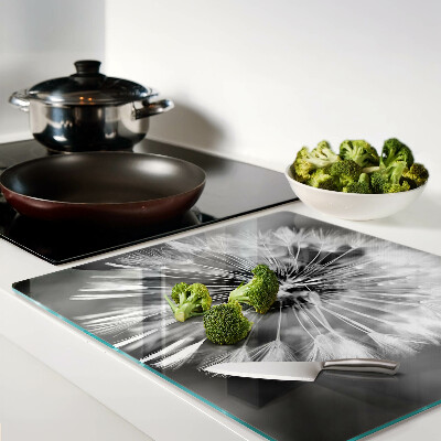 Tábua para cozinha Dente-de-leão em preto e branco