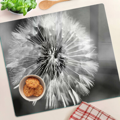 Tábua para cozinha Dente-de-leão em preto e branco