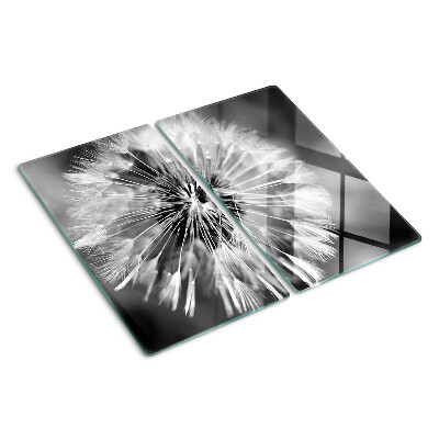 Tábua para cozinha Dente-de-leão em preto e branco