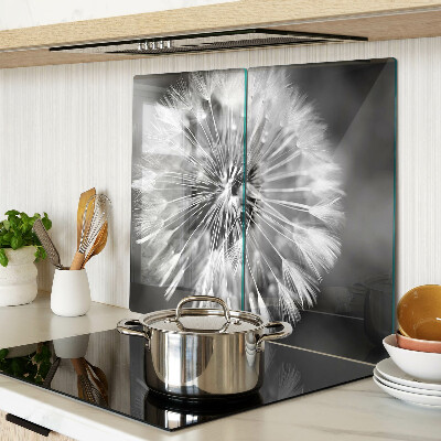 Tábua para cozinha Dente-de-leão em preto e branco