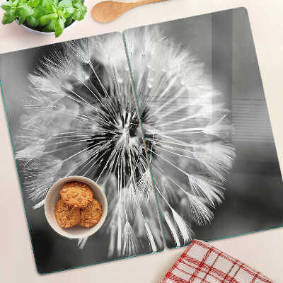 Tábua para cozinha Dente-de-leão em preto e branco