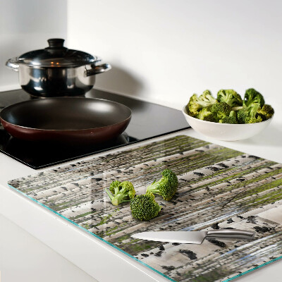 Tábua para cozinha Bétulas brancas na floresta