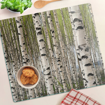 Tábua para cozinha Bétulas brancas na floresta
