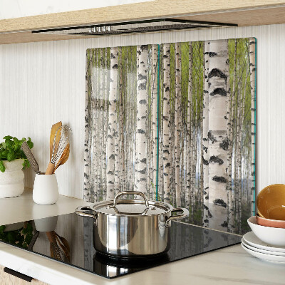 Tábua para cozinha Bétulas brancas na floresta