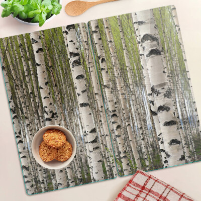 Tábua para cozinha Bétulas brancas na floresta