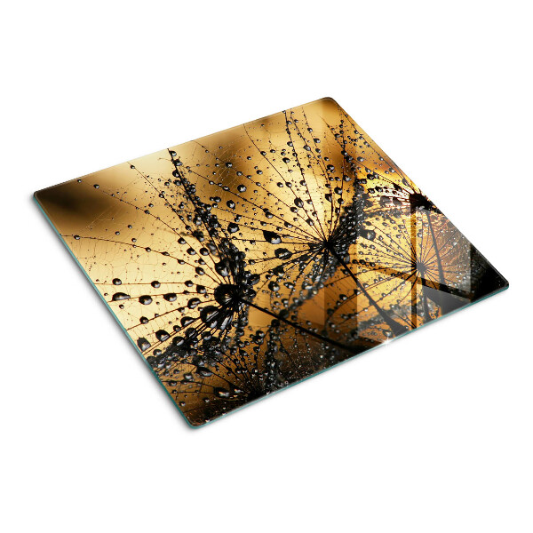 Tábua para cozinha Gotas de água nas folhas