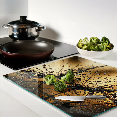 Tábua para cozinha Gotas de água nas folhas