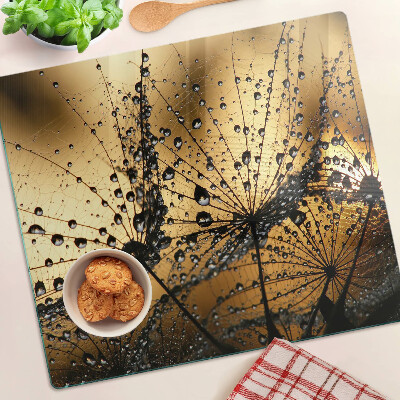 Tábua para cozinha Gotas de água nas folhas