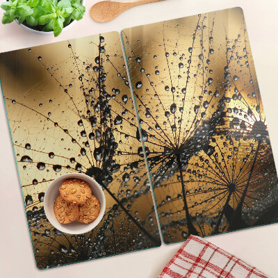 Tábua para cozinha Gotas de água nas folhas