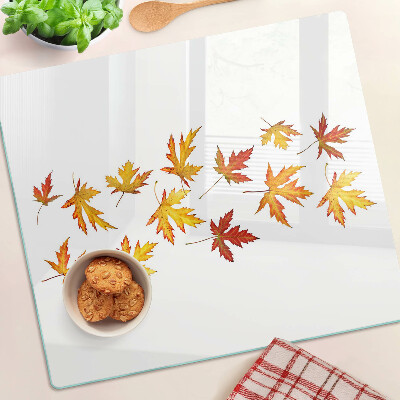 Tábua para cozinha Folhas de bordo em cores de outono
