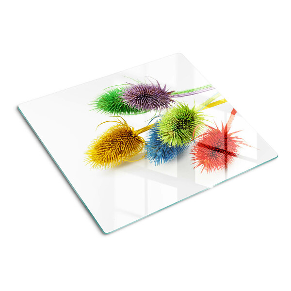 Tábua para corte Flores coloridas e tridimensionais