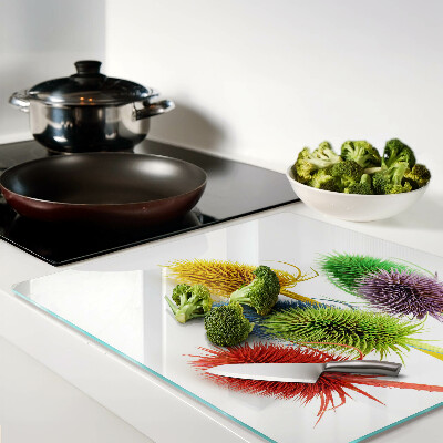 Tábua para corte Flores coloridas e tridimensionais