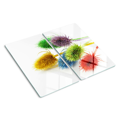 Tábua para corte Flores coloridas e tridimensionais