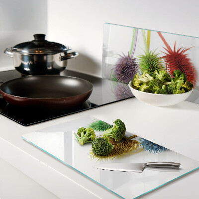 Tábua para corte Flores coloridas e tridimensionais