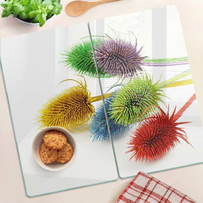 Tábua para corte Flores coloridas e tridimensionais