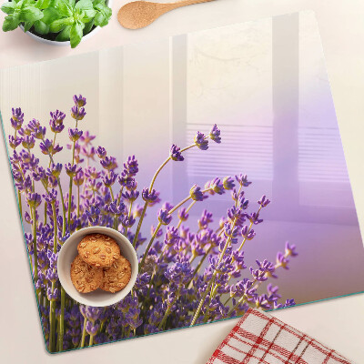Tábua para corte Flores de lavanda na janela