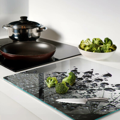 Tábua para cozinha Gotas de água nas plantas