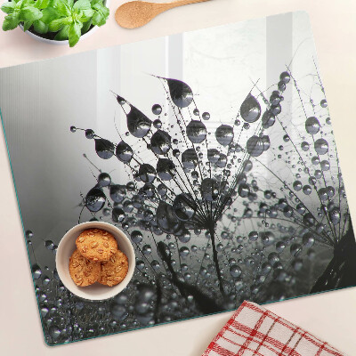 Tábua para cozinha Gotas de água nas plantas
