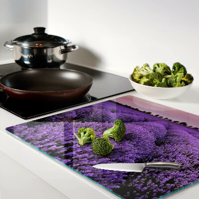 Tábua para corte Um campo de lavanda em plena floração