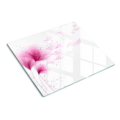 Tábua para corte Flores em tons de rosa