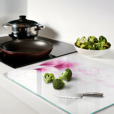 Tábua para corte Flores em tons de rosa