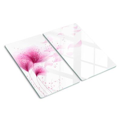 Tábua para corte Flores em tons de rosa