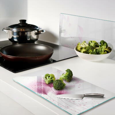 Tábua para corte Flores em tons de rosa