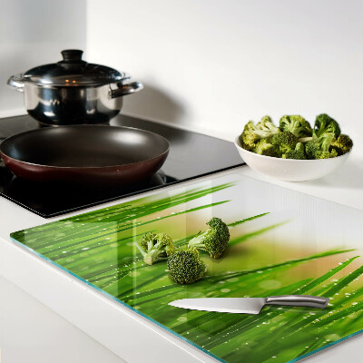 Tábua para cozinha Grama com gotas de água