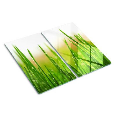 Tábua para cozinha Grama com gotas de água