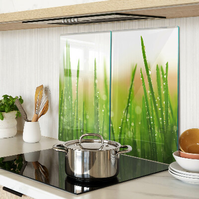 Tábua para cozinha Grama com gotas de água