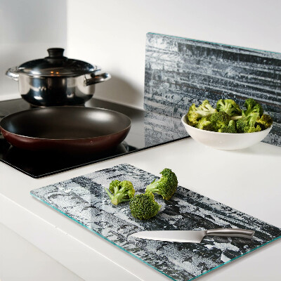 Tábua para corte Floresta de bétulas em paisagem de inverno