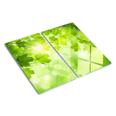 Tábua para corte Folhas sob os raios do sol