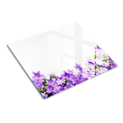 Tábua para cozinha Flores roxas ao fundo