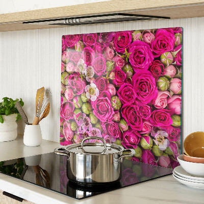 Tábua para corte Flores rosas em um buquê