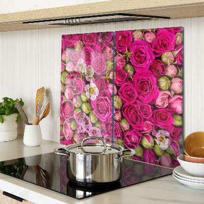 Tábua para corte Flores rosas em um buquê