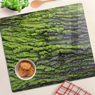 Tábua para cozinha Casca de árvore verde